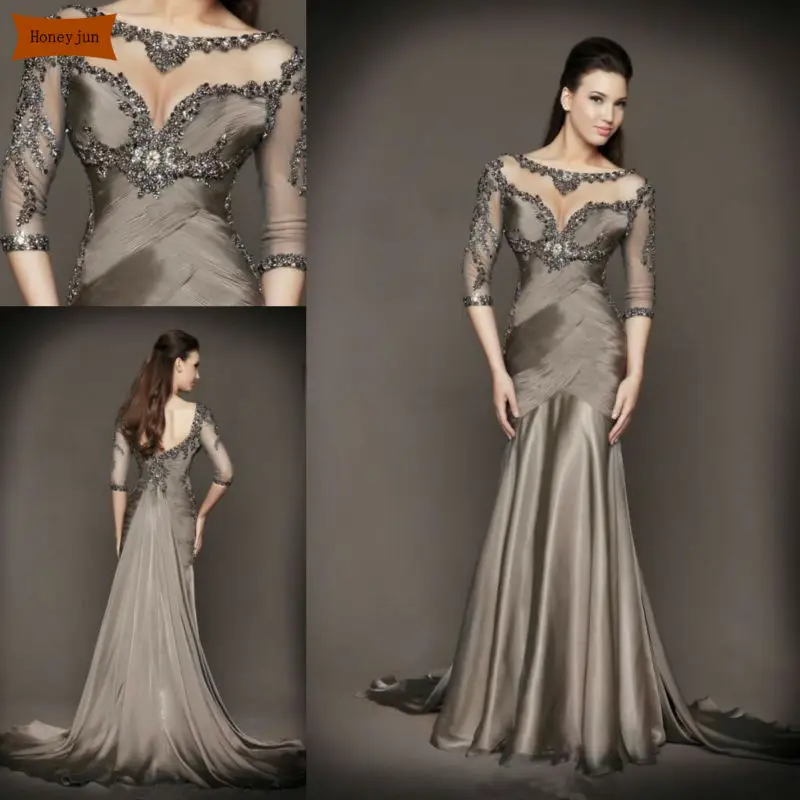 2017 New Collection Mother Of The Bride Dresses Formal Gown Evening 2017 New Collection Mother Of The Bride Dresses Formal Gown Evening With Mermaid Beading Half