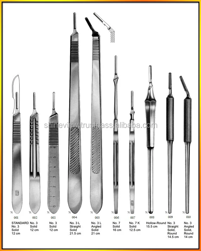 Beaver Type Scalpel Handle For Micro Blades 130mm Surgical And Medical ...