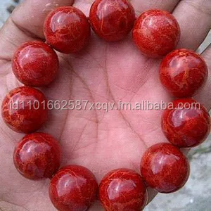 red coral handycraft beads (bracelet, rosary)