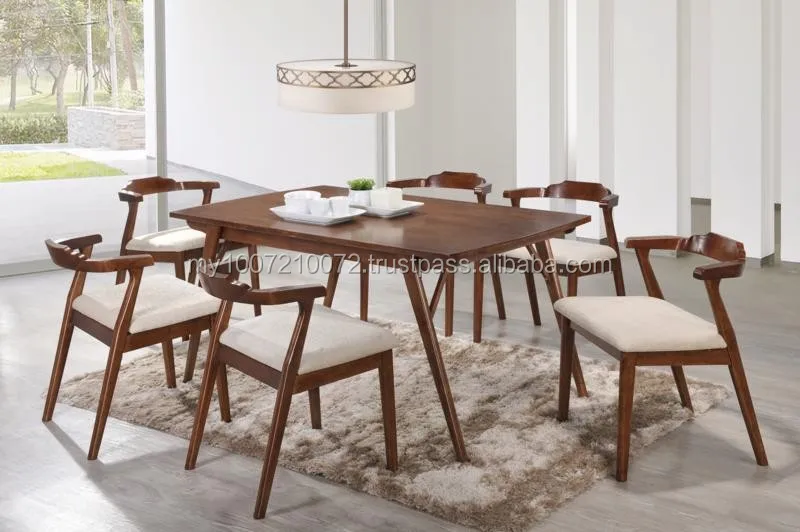 Muebles de madera, moderno juego de comedor, mesa comedor y sillas ...
