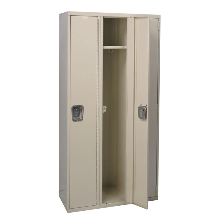 3 Door Vintage Stainless Steel Lockers Metal Sports Changing Room Used