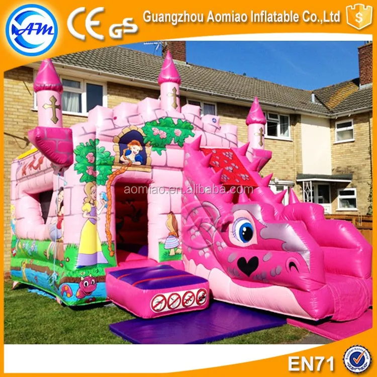 Princess Inflatable Bouncy Castle With Water Slide Kids Jumping Castle