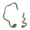 925 Sterling Silver Snake Ruby Gemstone Pave Ear Cuff Earring Jewelry