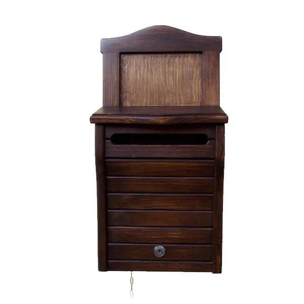 Multi Purpose Lockable Wooden Mailbox Newspaper Holder Newspaper Box Buy Wood Mailbox,Vintage