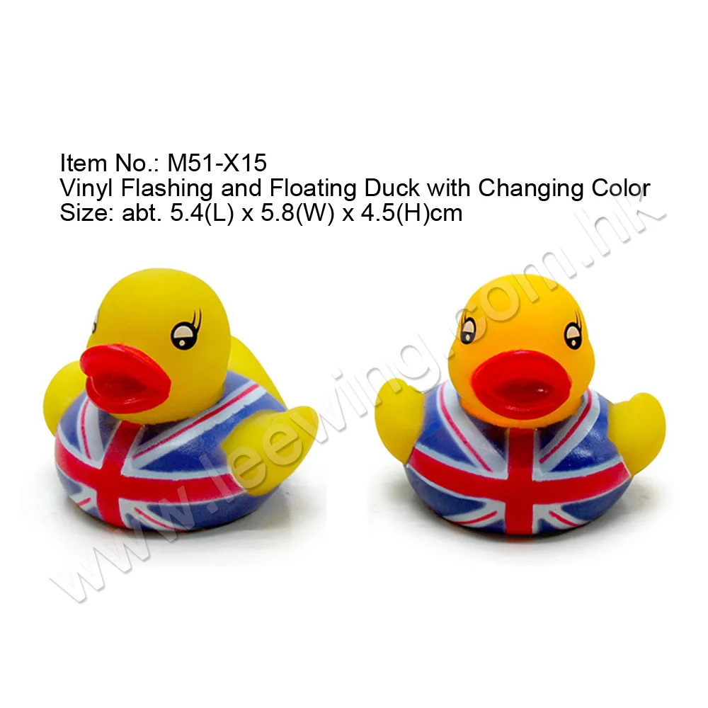 Vinyl Lightup Yellow Rubber Duck With Flashing Led Light Changing Uk