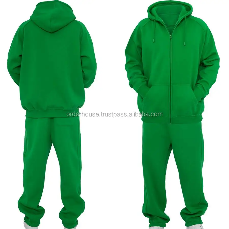 green jogging suit