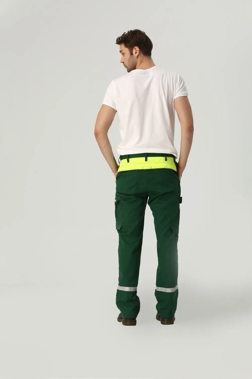 green reflective pants