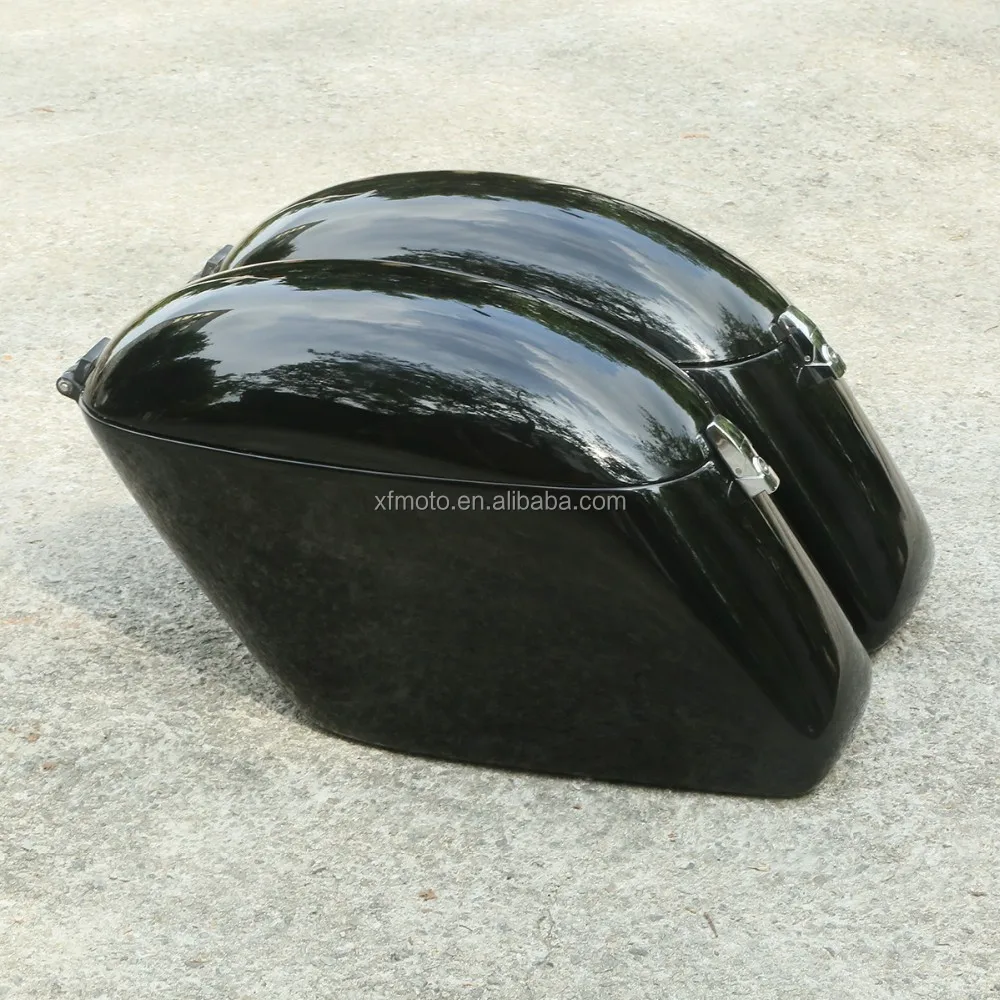 New Hard Saddle Bags W/ Mounting Kit For Kawasaki Vulcan 800 900 1500