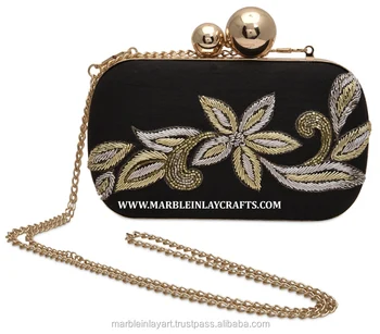 Hand Crafted Embroidery Design Clutch 