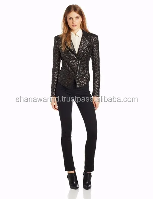 black and silver sequin jacket