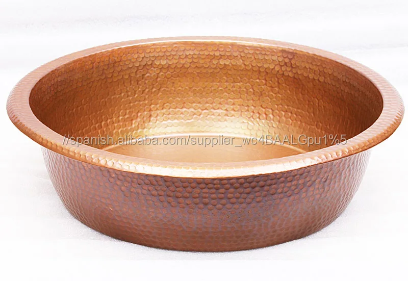 Spa Baño de Pies de Cobre Martillado Recipiente-Tazones-Identificación