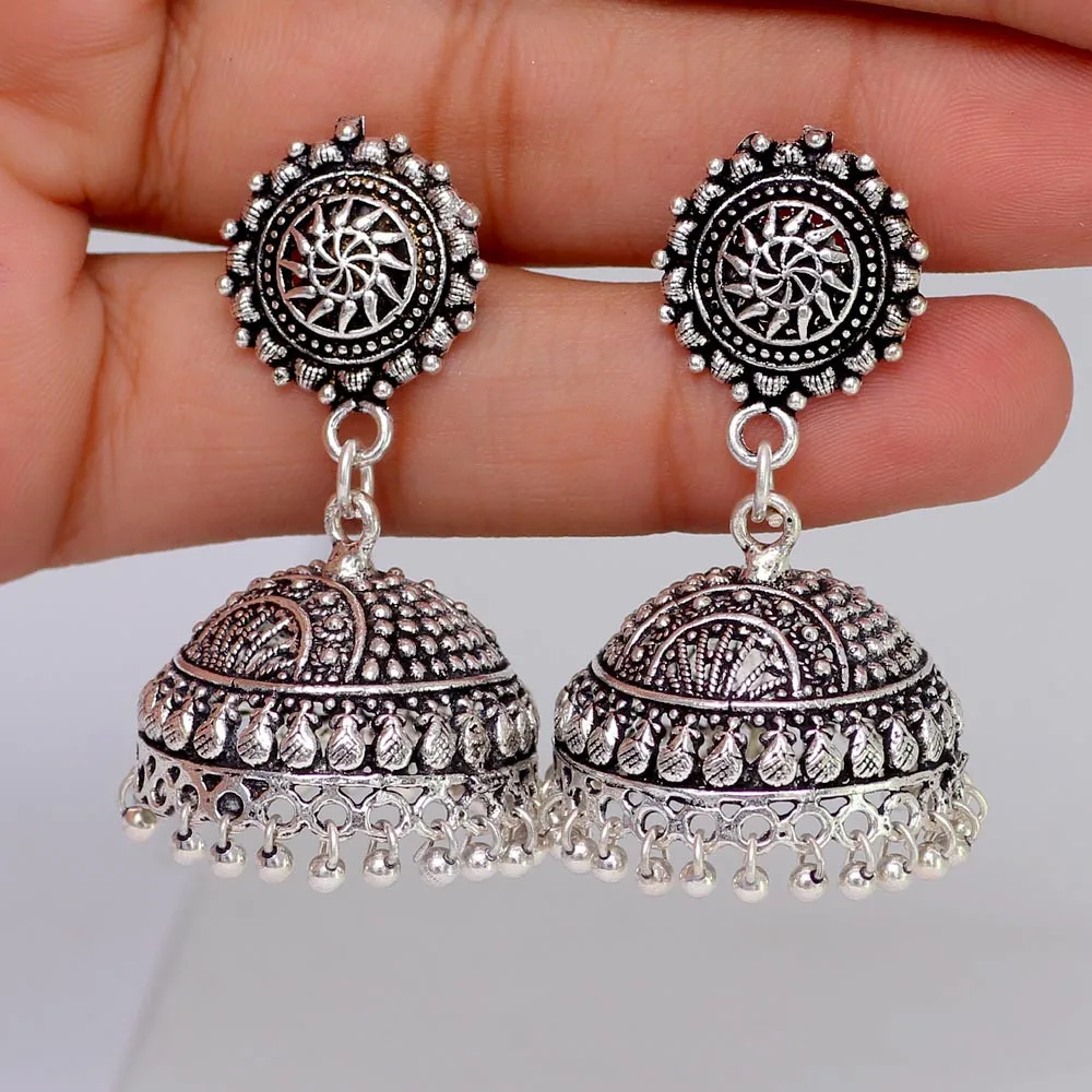 Silvestoo Jaipur 925 Silver Plated Earring PG-127704
