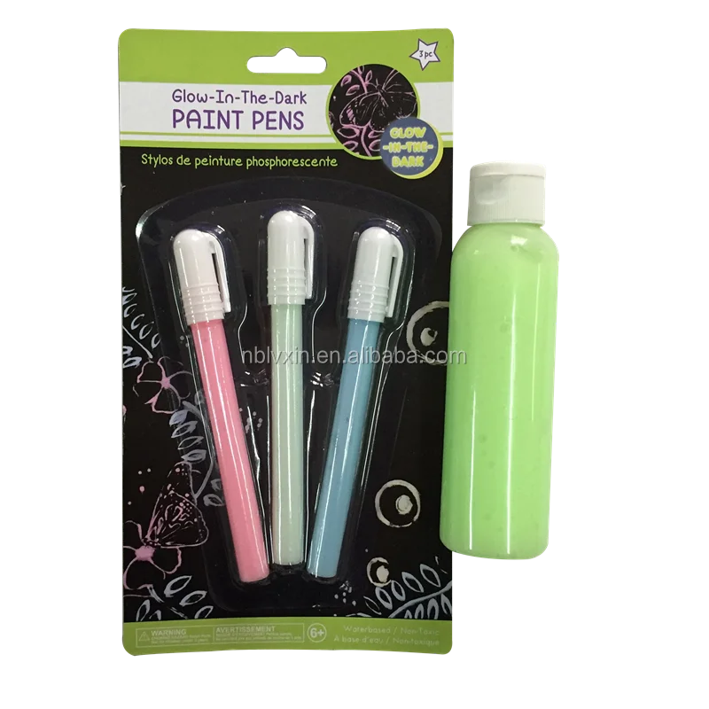 High Quality Glow In The Dark Nightlight Paint Pen Set For Children Diy