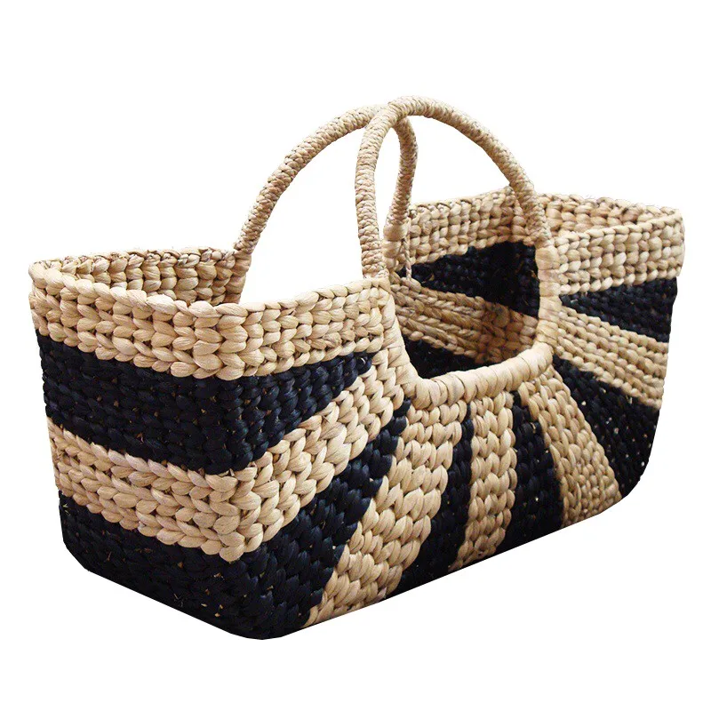 High Quality Best Selling Water Hyacinth Bag With Leather Handle From ...