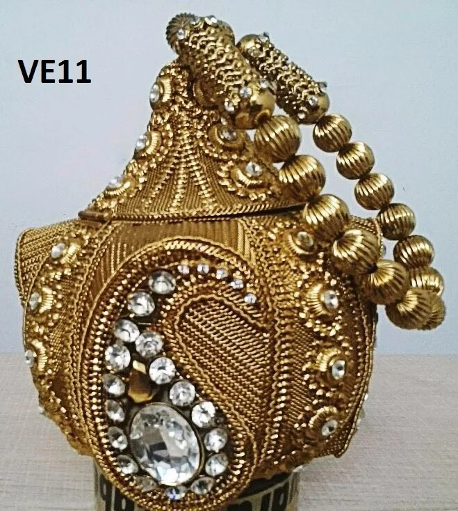 Ve26 Handmade Metal Clutch Ladies Gold Or Silver Evening Handbags