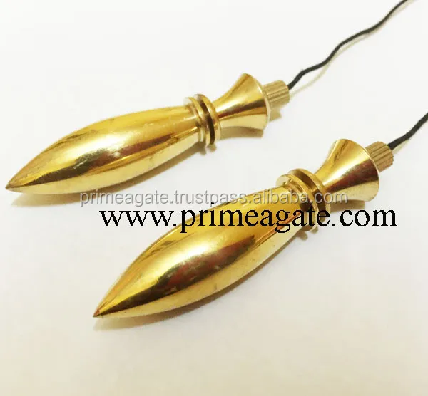 Latest Golden Egg Shape Metal Pendulum Golden Pointed Ufo Brass