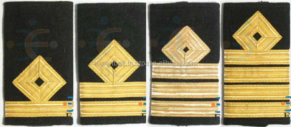 Gold Ring Epaulette Merchant Navy Marine Airline Marine Uniform