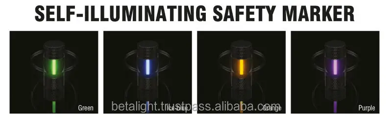 Self-luminous safety marker