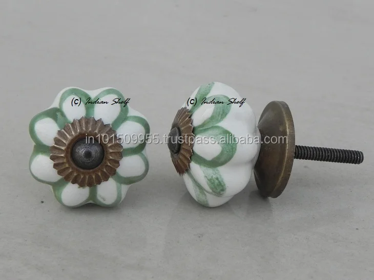Ceramic Knobs Sage Green Antique Drawer Porcelain Door Knobs Ck