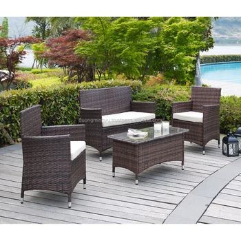 Wholesale Product Outdoor Furniture Rattan 4 Piece Deep Seating