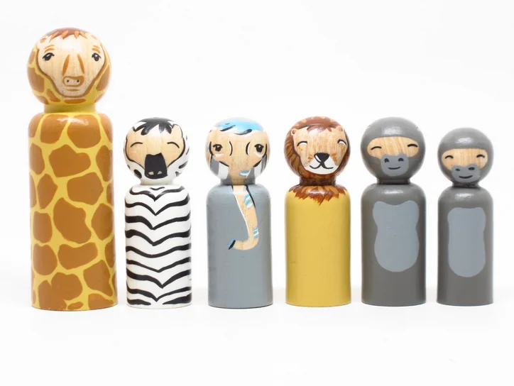 animal peg dolls