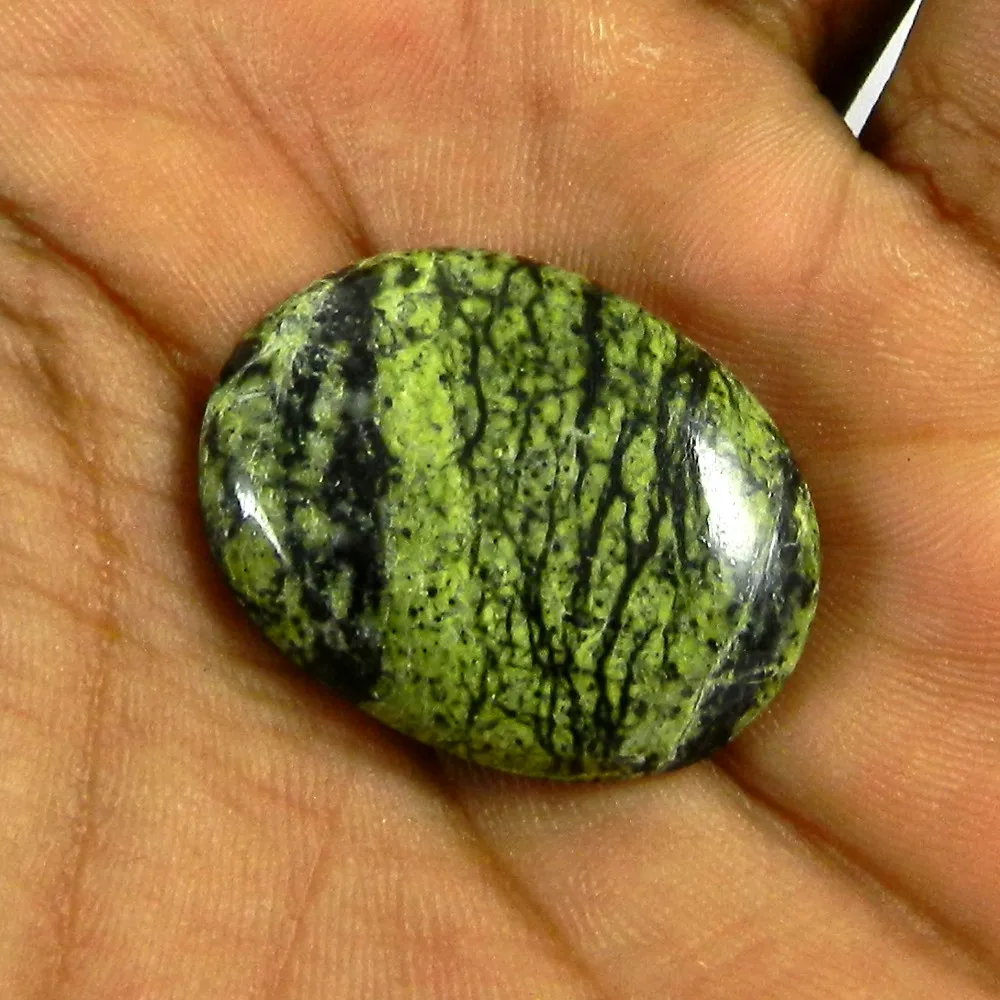 Hot Sale ! Green Jade Jasper 5.70 Gms Oval Cabochon 22*29mm Semi