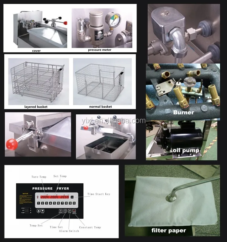 Broasted Turkey Electric Pressure Fryer With Oil Pump & Fried Gas &electric