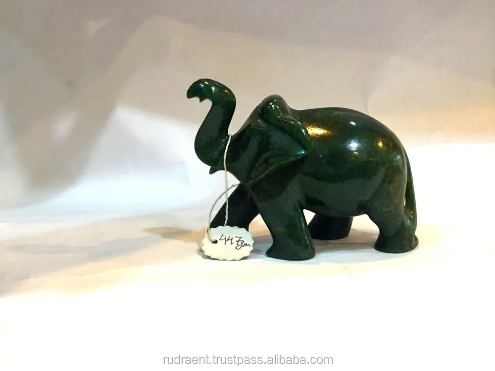 green jade good luck elephant figurine