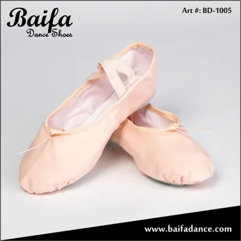 pink canvas ballet shoes