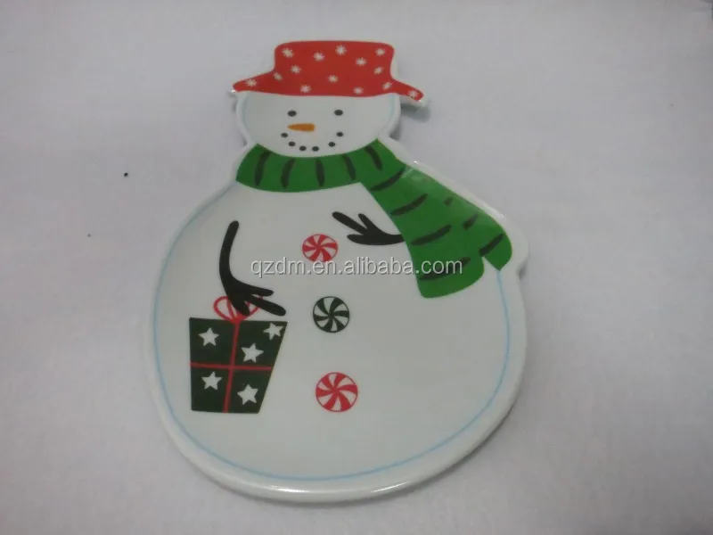 Melamine Xmas Snowman plate Christmas Dishes