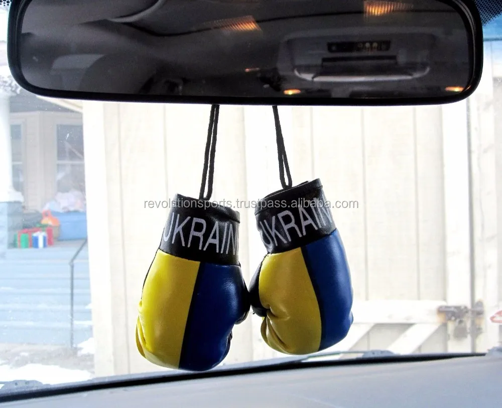 Puerto Rico & Philippine Mini Boxing Gloves Car Decoration Mirror Hang Ornament 