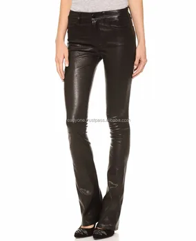 black genuine leather leggings
