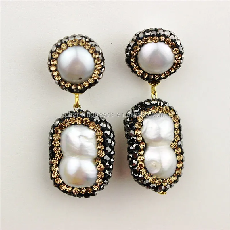 CH-MAE0137 Wholesale pave diamond jewelry stone earring,fashion silver plated rhinestone agate earring,hot sale charms earrings