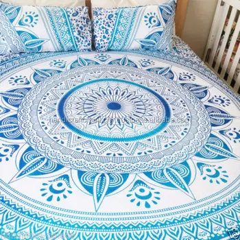 Queen Handmade Mandala Duvet Covers Indian Cotton Doona Cover