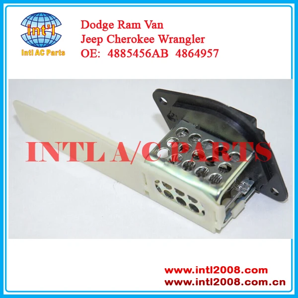 4864957 4885456AB 4Pin HVAC heater blower Motor Resistor for Jeep Cherokee Wrangler Dodge Ram Van 4885456.AB Fan Blower Resistor