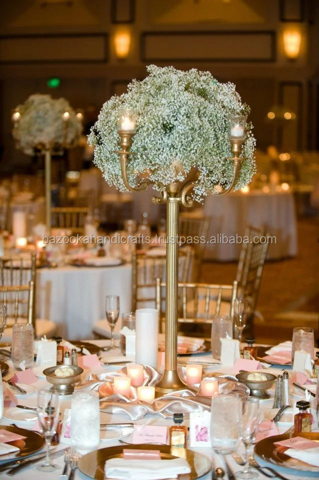 Decorative Metal Candelabra Wedding Table Candelabra Centrepiece
