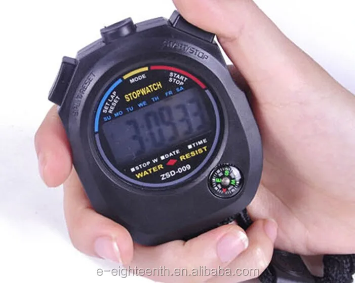 running watch with stopwatch