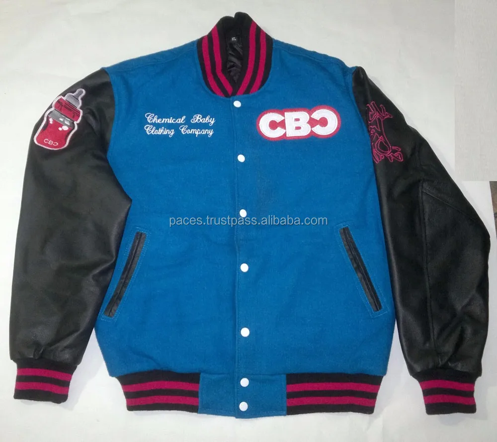 Full Custom Embroidery Varsity Jackets / New Custom Made Design Letterman Jackets With Hood