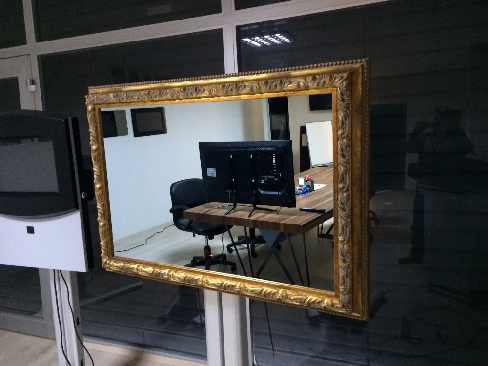 48" Magic Mirror Tv With Decorative Wooden Frame Buy Mirror Tv