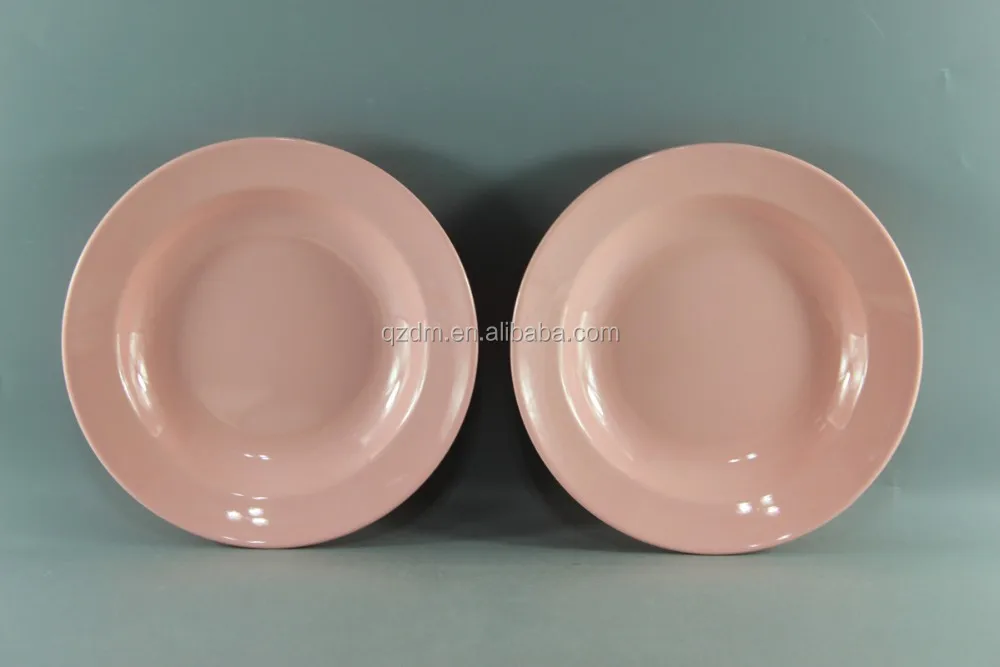 Solid Color Melamine Soup Plate/Pink Melamine Deep Plates