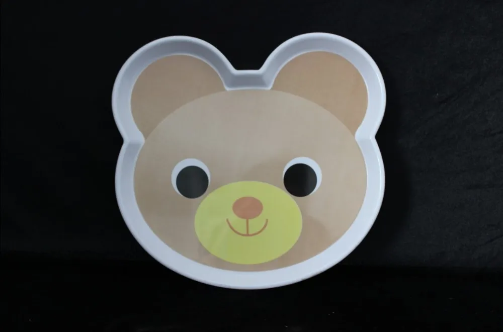 12.5inch melamine little bear meal plate