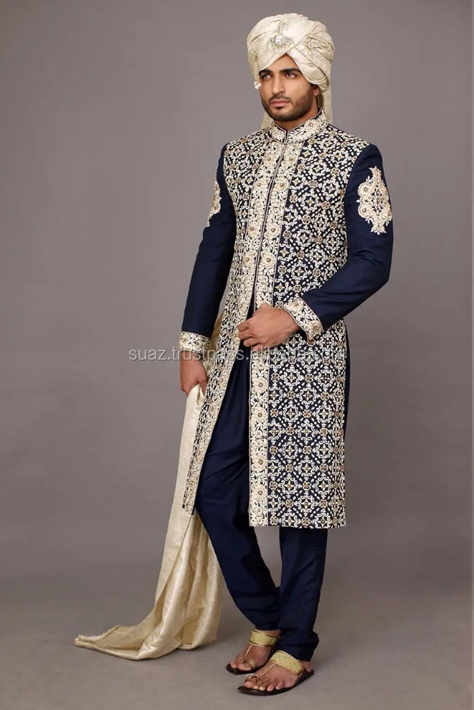 black wedding sherwani