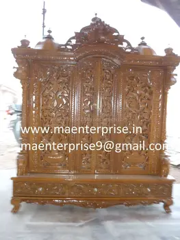 Wooden Temple With Door Design For Home - Buy Wooden Temple Design ...  Wooden temple with door design for Home