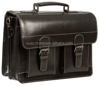 Vintage Black Leather Satchel Bags Mens Briefcase Real Vintage Black Leather Satchel Bags Mens Briefcase Real Hard