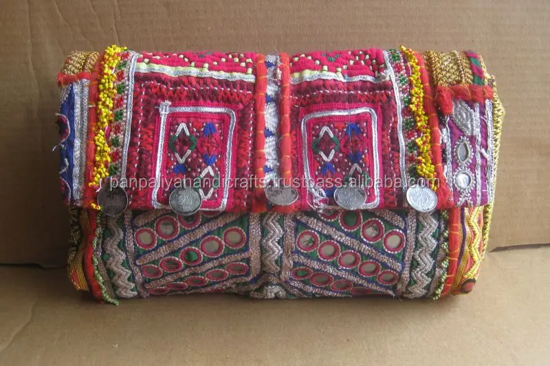 Hand-embroidered Afghan ethnic boho bohemian tribal VINTAGE gift purse bag