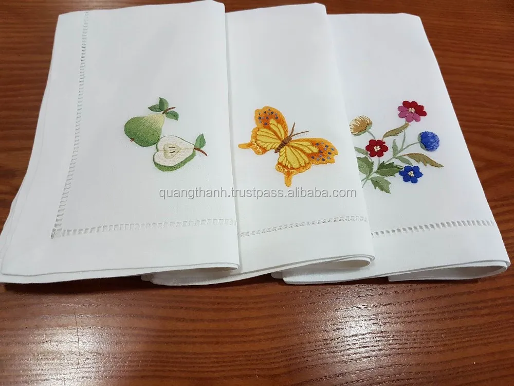 Hand Embroidery Napkin,Table Napkin,Coton Napkin,Cocktail Napkin Buy