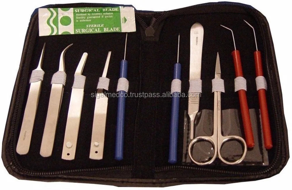 Biology Lab Anatomy Medical Student Dissecting Dissection Kit Set With