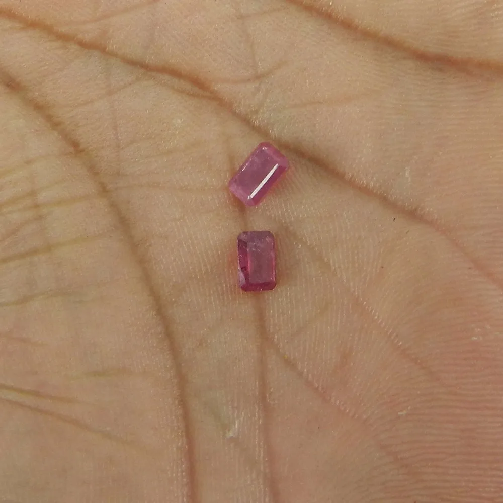 0 80cts Glass Filled Ruby From Bangkok 4x6mm Octagon Cut Synthetic Lab Created Gemstone For