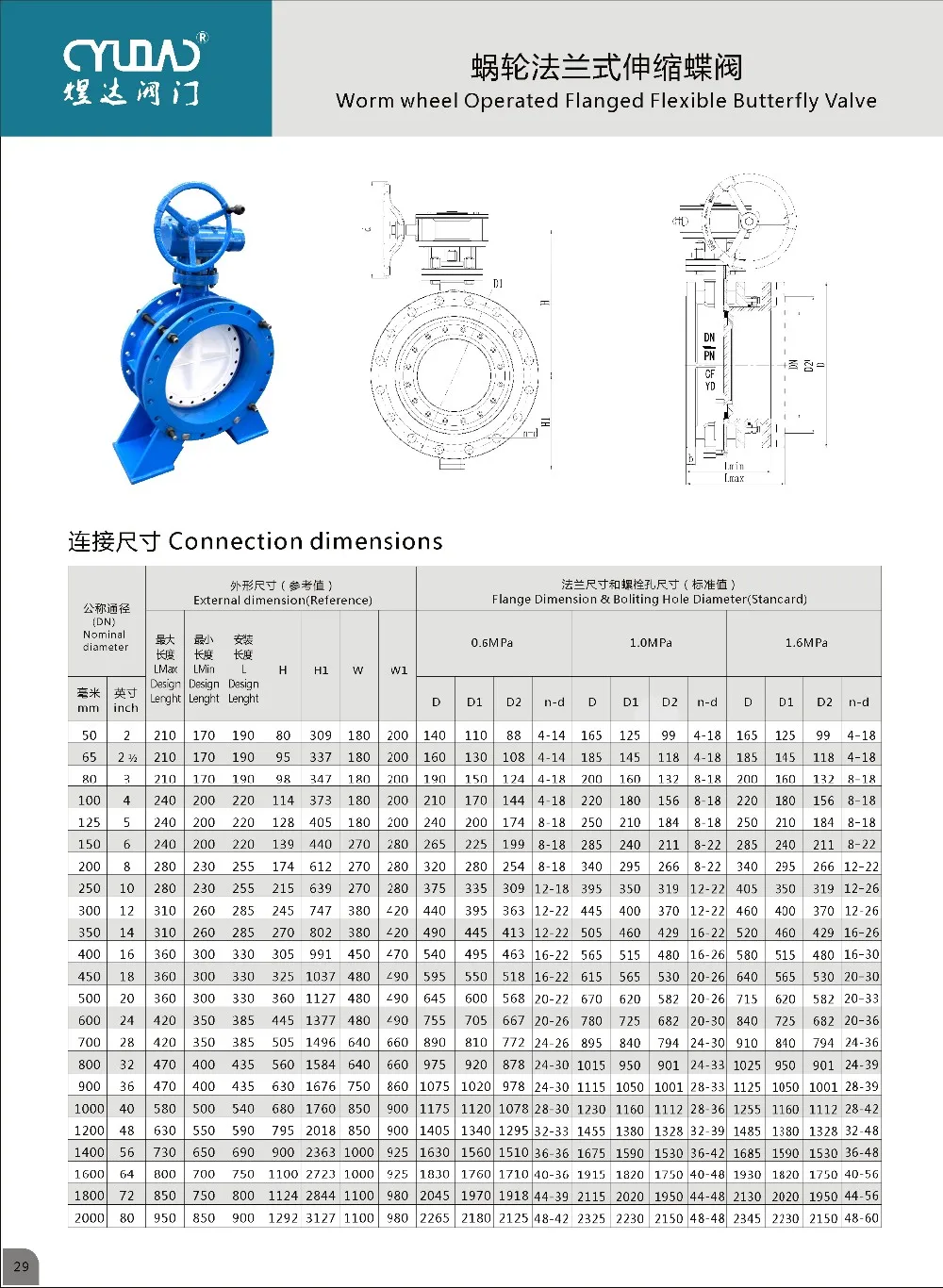 Dn2000 Expansion Butterfly Valve With Actuator - Buy Cast Iron Large ...