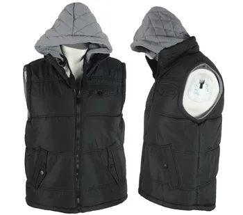 mens sleeveless jacket with hood